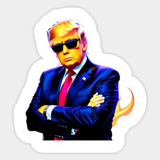 Dankadelic Trump: The Meme-peror's Triumph Sticker